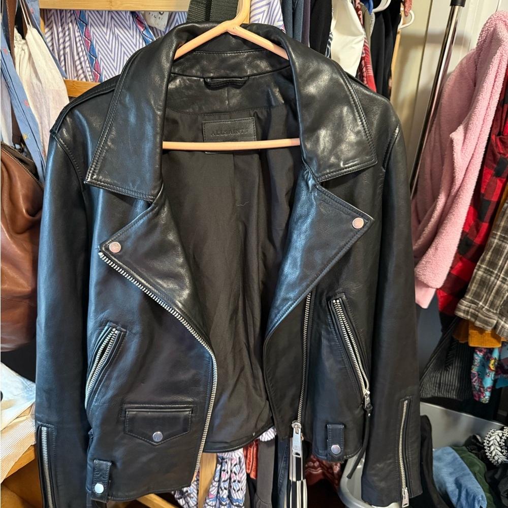 All Saints Luna Leather Jacket. NO BELT!